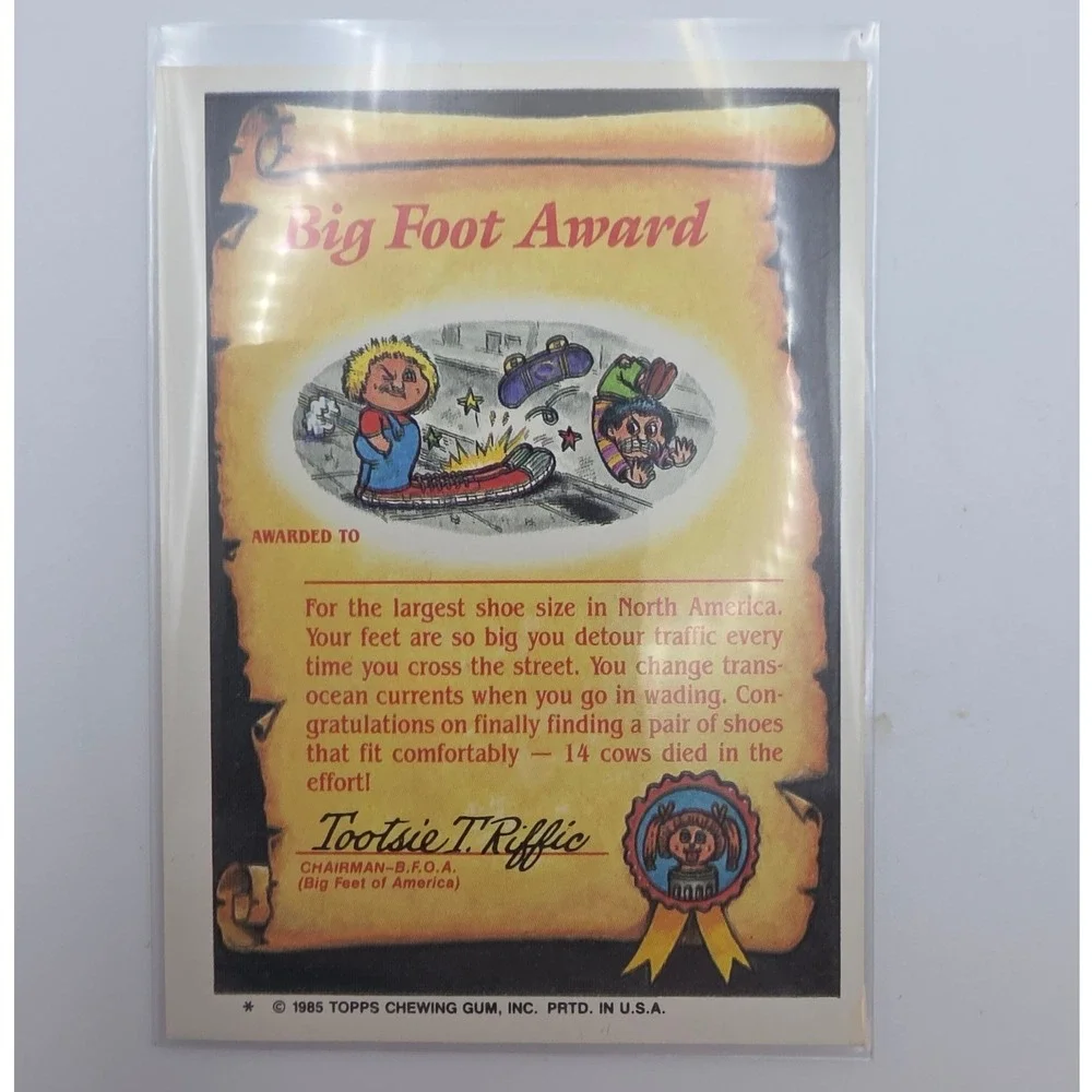 Topps Garbage Pail Kids OS2 Rob Slob 52b Blue Fair 1985 Series 2
